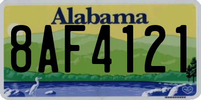 AL license plate 8AF4121