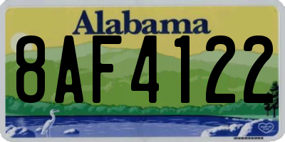 AL license plate 8AF4122