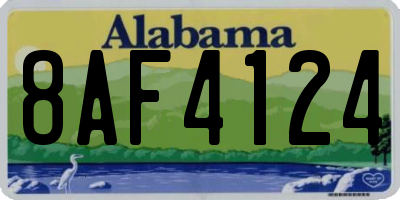 AL license plate 8AF4124