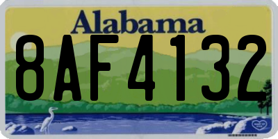 AL license plate 8AF4132