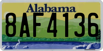 AL license plate 8AF4136