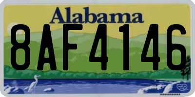 AL license plate 8AF4146