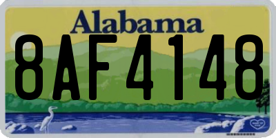 AL license plate 8AF4148
