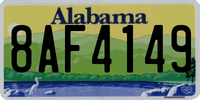 AL license plate 8AF4149