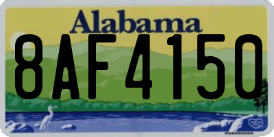 AL license plate 8AF4150