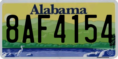 AL license plate 8AF4154