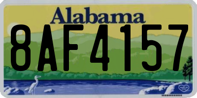 AL license plate 8AF4157