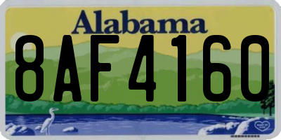 AL license plate 8AF4160