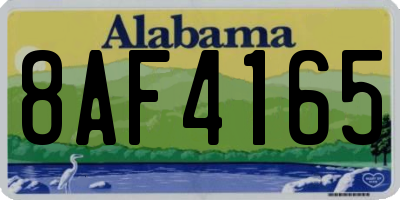 AL license plate 8AF4165