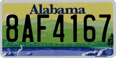 AL license plate 8AF4167