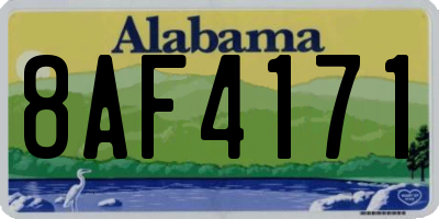 AL license plate 8AF4171
