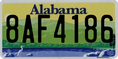 AL license plate 8AF4186