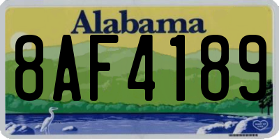 AL license plate 8AF4189