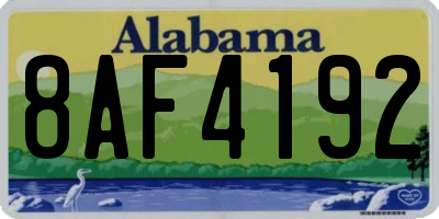 AL license plate 8AF4192