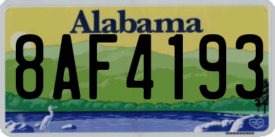 AL license plate 8AF4193