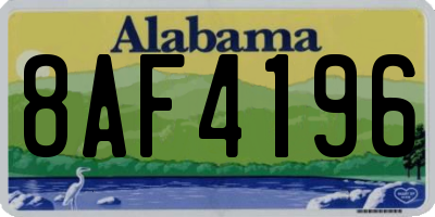 AL license plate 8AF4196