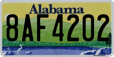 AL license plate 8AF4202