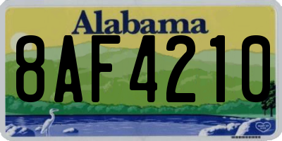 AL license plate 8AF4210