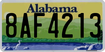 AL license plate 8AF4213