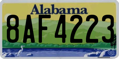 AL license plate 8AF4223