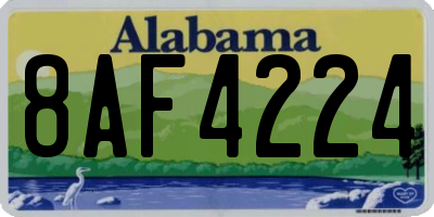 AL license plate 8AF4224