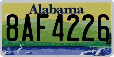 AL license plate 8AF4226