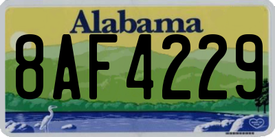 AL license plate 8AF4229