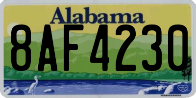 AL license plate 8AF4230