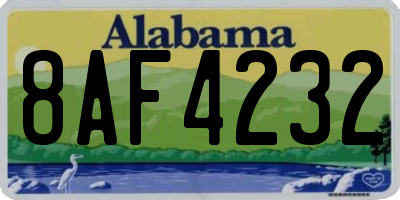 AL license plate 8AF4232