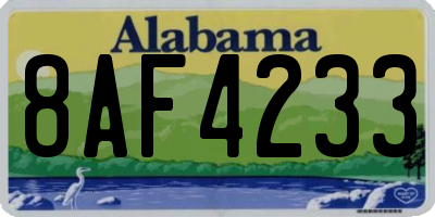 AL license plate 8AF4233