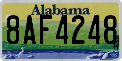 AL license plate 8AF4248