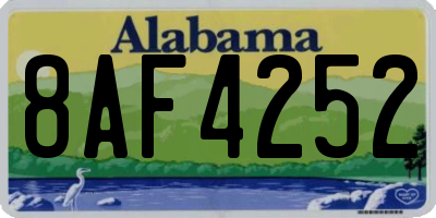 AL license plate 8AF4252