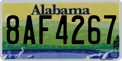 AL license plate 8AF4267