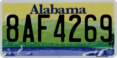AL license plate 8AF4269