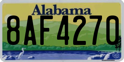 AL license plate 8AF4270