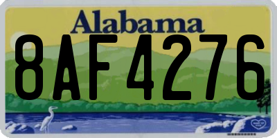 AL license plate 8AF4276