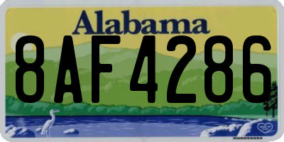 AL license plate 8AF4286