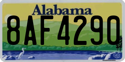 AL license plate 8AF4290