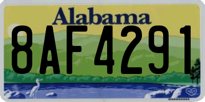 AL license plate 8AF4291