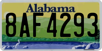 AL license plate 8AF4293