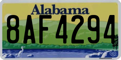 AL license plate 8AF4294