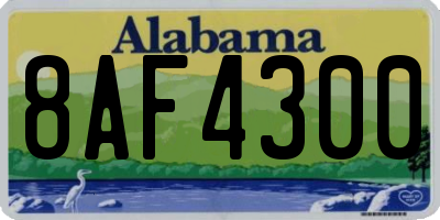 AL license plate 8AF4300