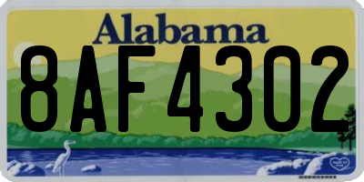 AL license plate 8AF4302