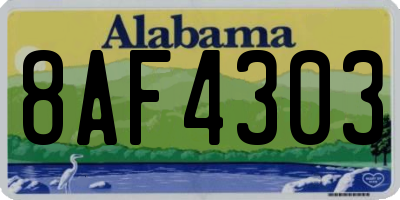 AL license plate 8AF4303