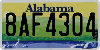 AL license plate 8AF4304