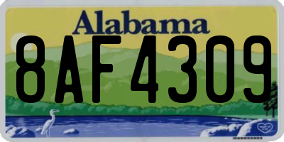 AL license plate 8AF4309