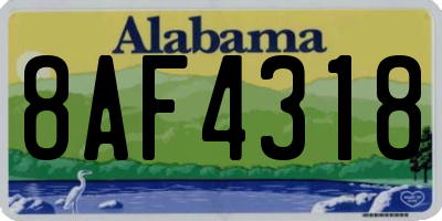 AL license plate 8AF4318