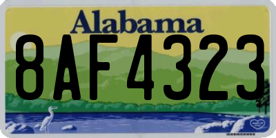 AL license plate 8AF4323
