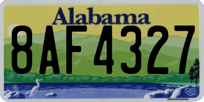 AL license plate 8AF4327