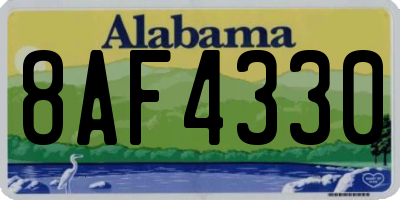 AL license plate 8AF4330